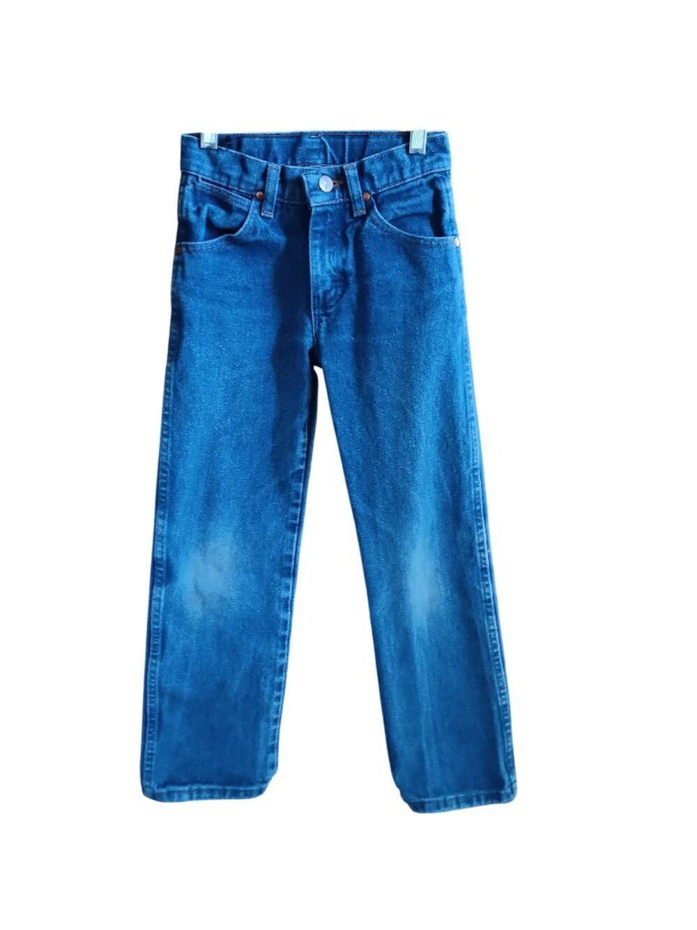 Slim Fit Boys 8 Jeans Wrangler Vintage Blue Denim Kids Adjustable Waist Cotton